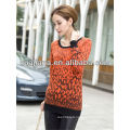 100% cashmere knitting woman's data printing sweater